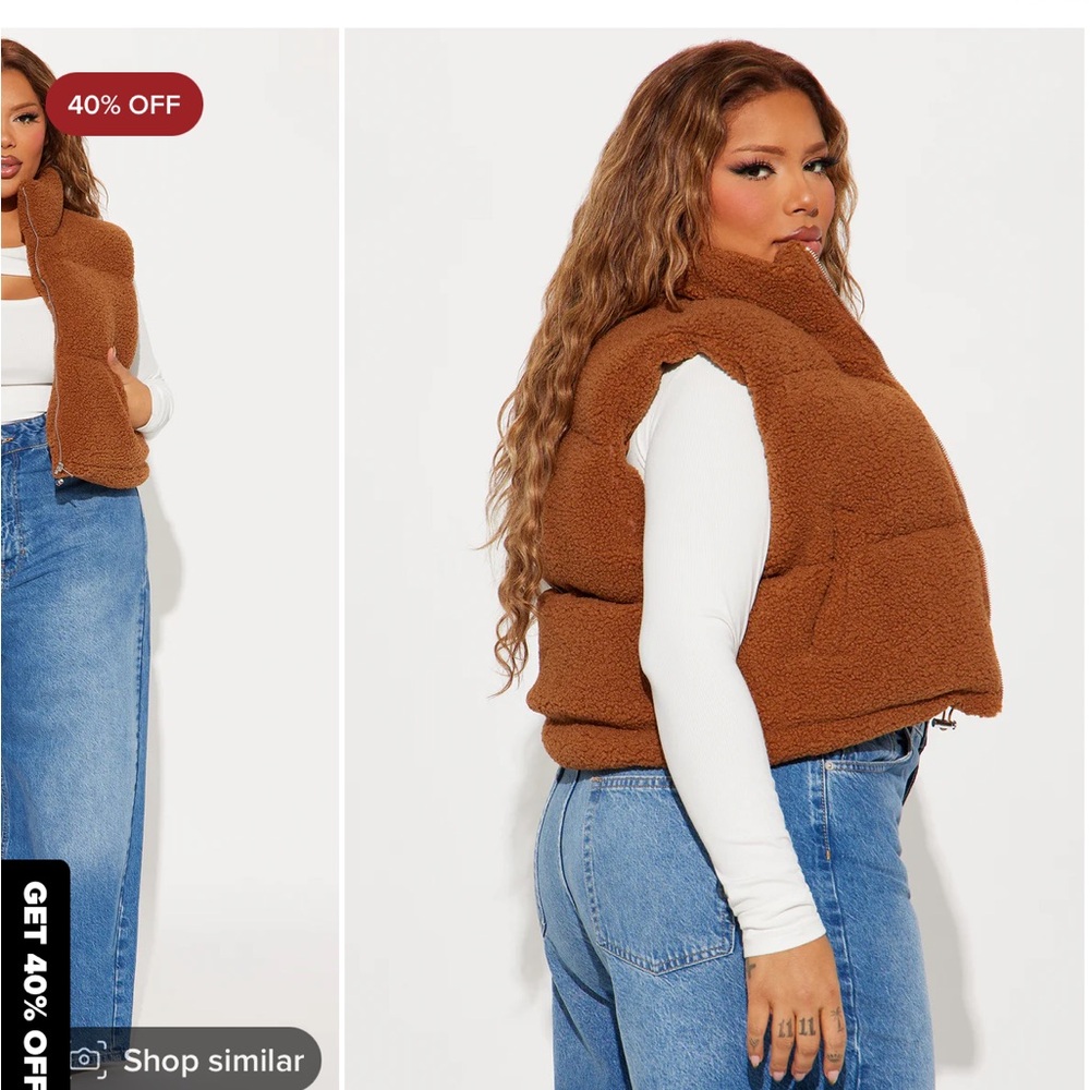 FashionNova Sherpa/Teddy Vest